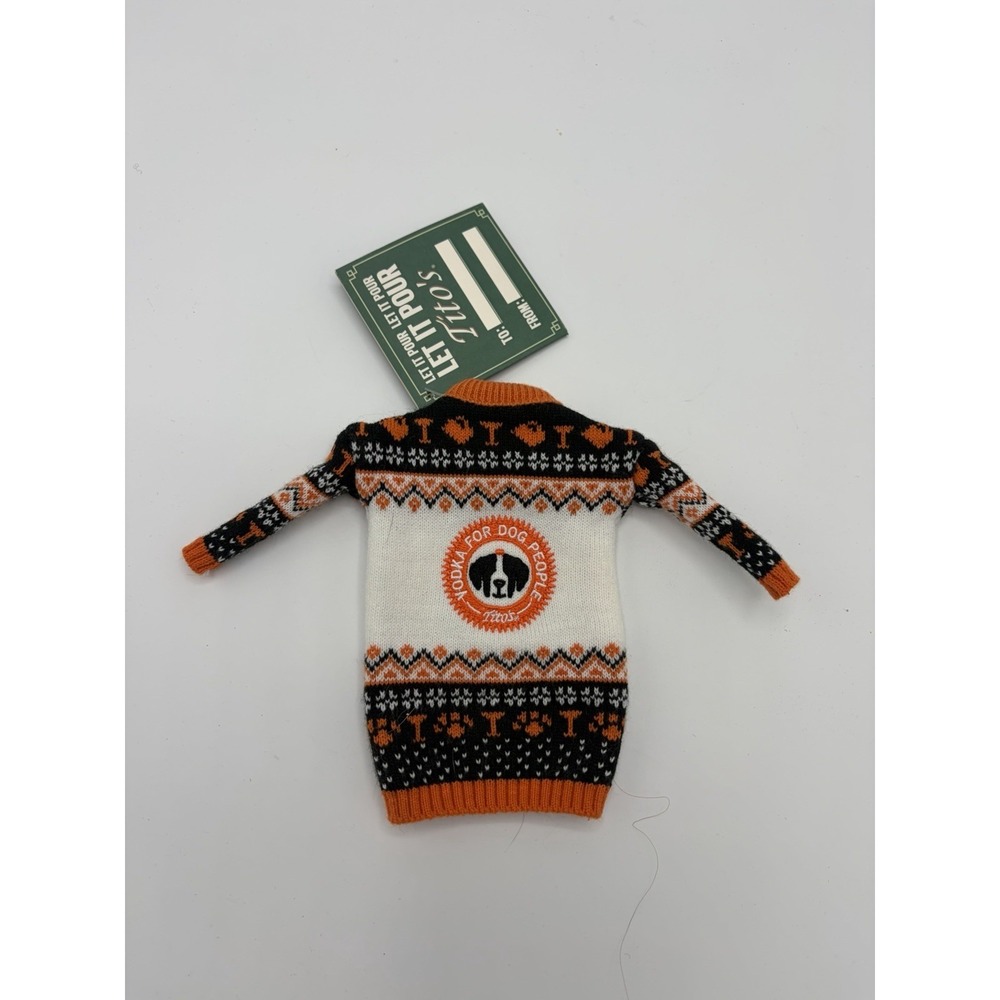 NEW Tito's Vodka Bottle / Doll Sweater Fits 750mL & L Bottles Dog People‎